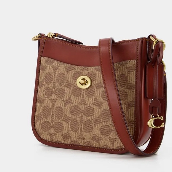 NWT COACH 'chaise 19' Shoulder Bag - Tan Rust - Picture 7 of 10